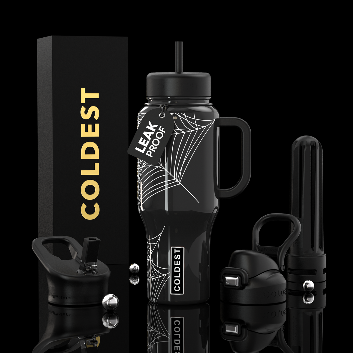 COLDEST 36oz Limitless Ultra v8 water bottle – featured design product photo