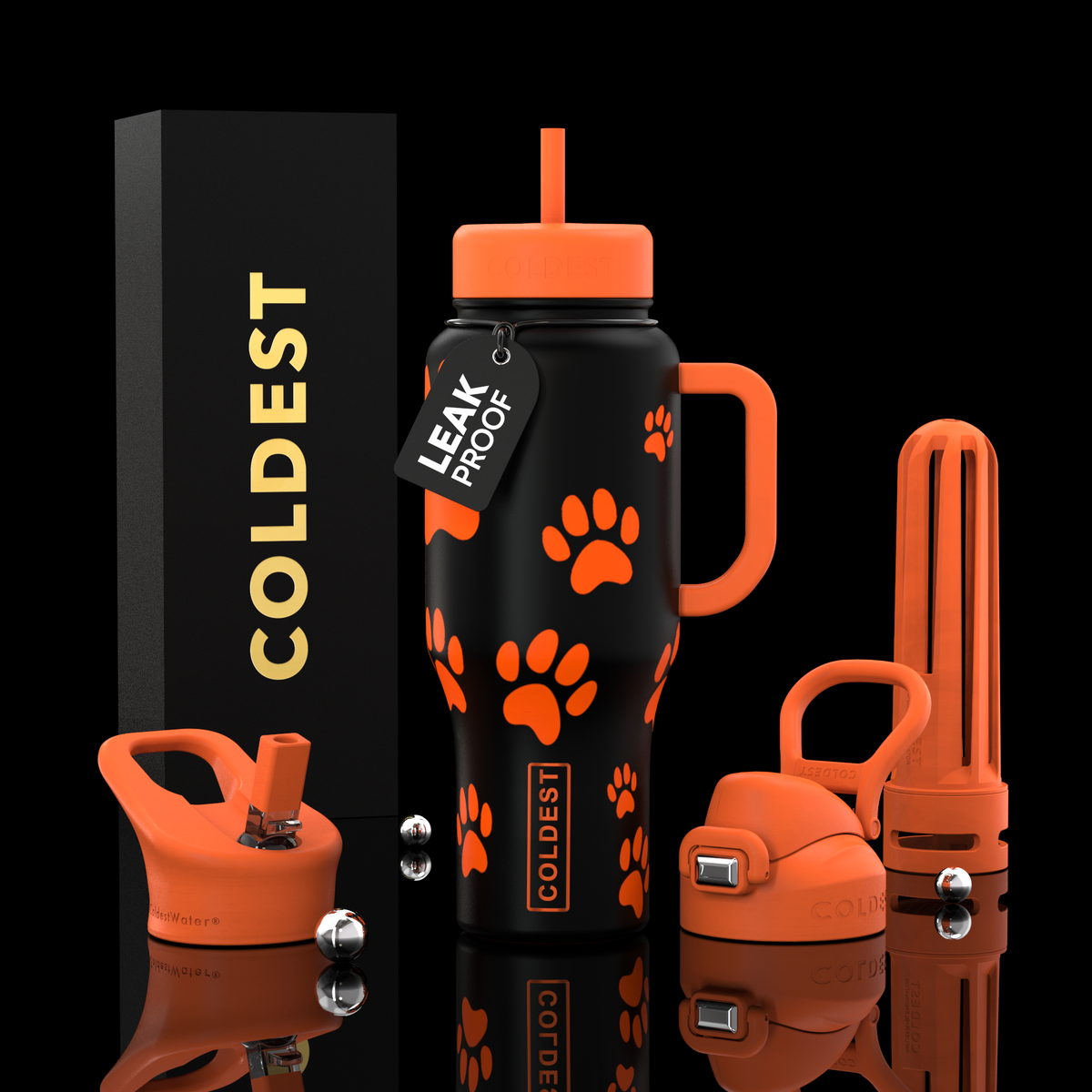COLDEST 36oz Limitless Ultra v8 water bottle – featured design product photo