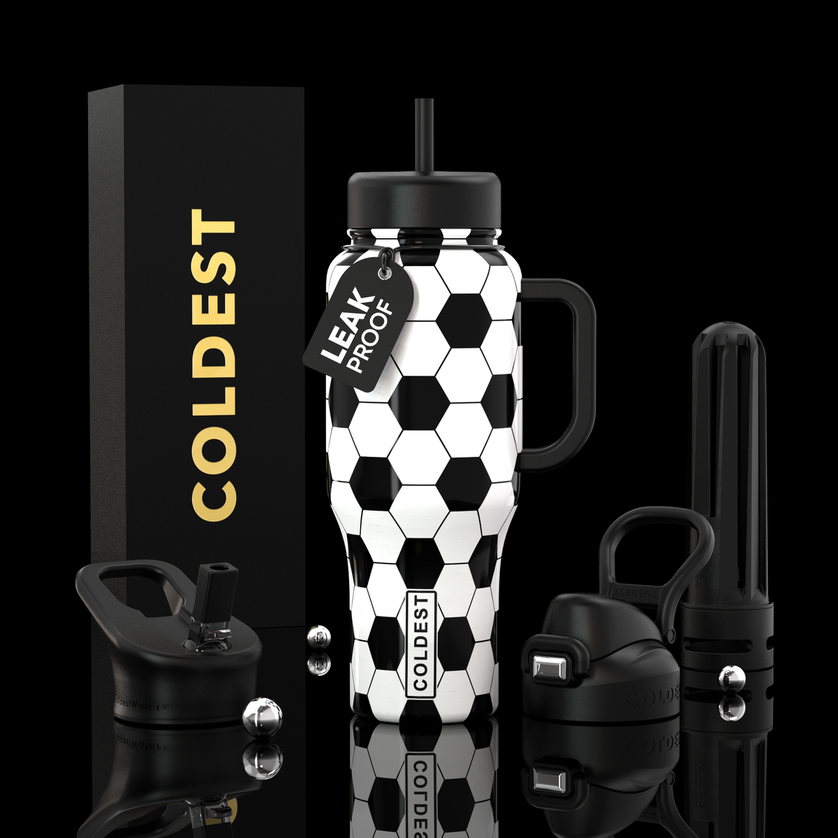 COLDEST 36oz Limitless Ultra v8 water bottle – featured design product photo