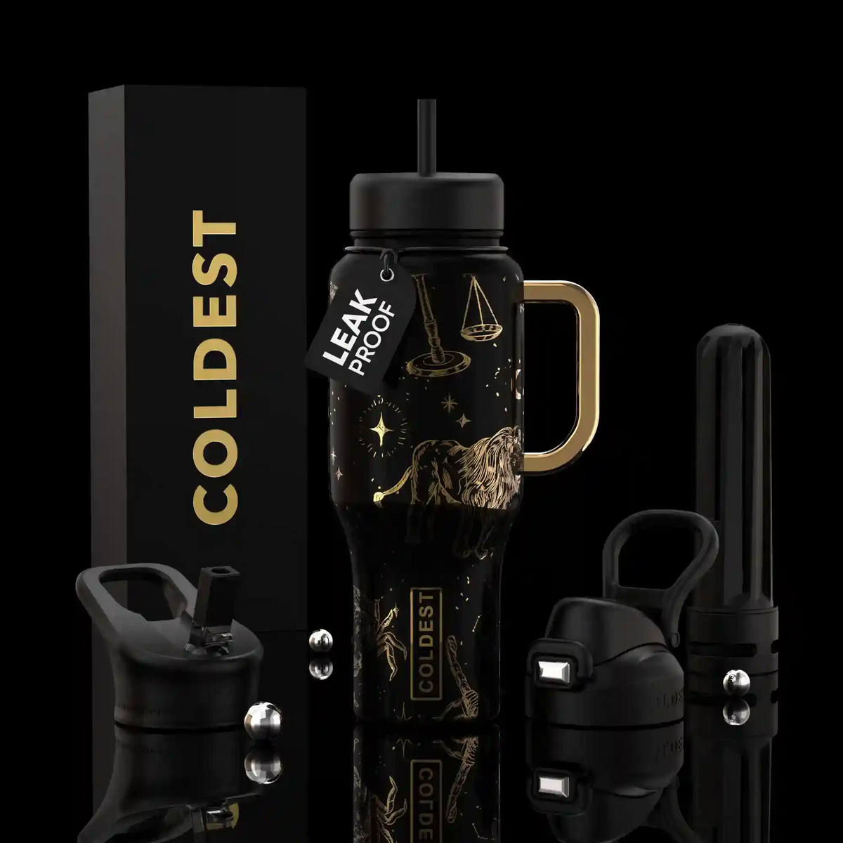 COLDEST 36oz Limitless Ultra v8 water bottle – featured design product photo