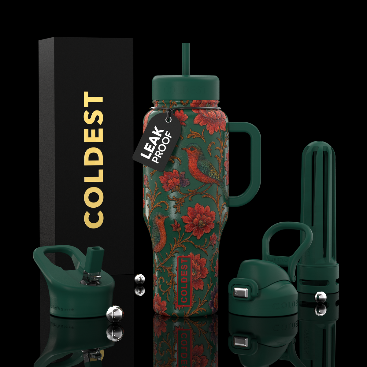 COLDEST 36oz Limitless Ultra v8 water bottle – featured design product photo