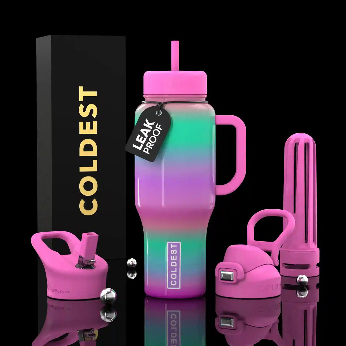 COLDEST 36oz Limitless Ultra v8 water bottle – featured design product photo