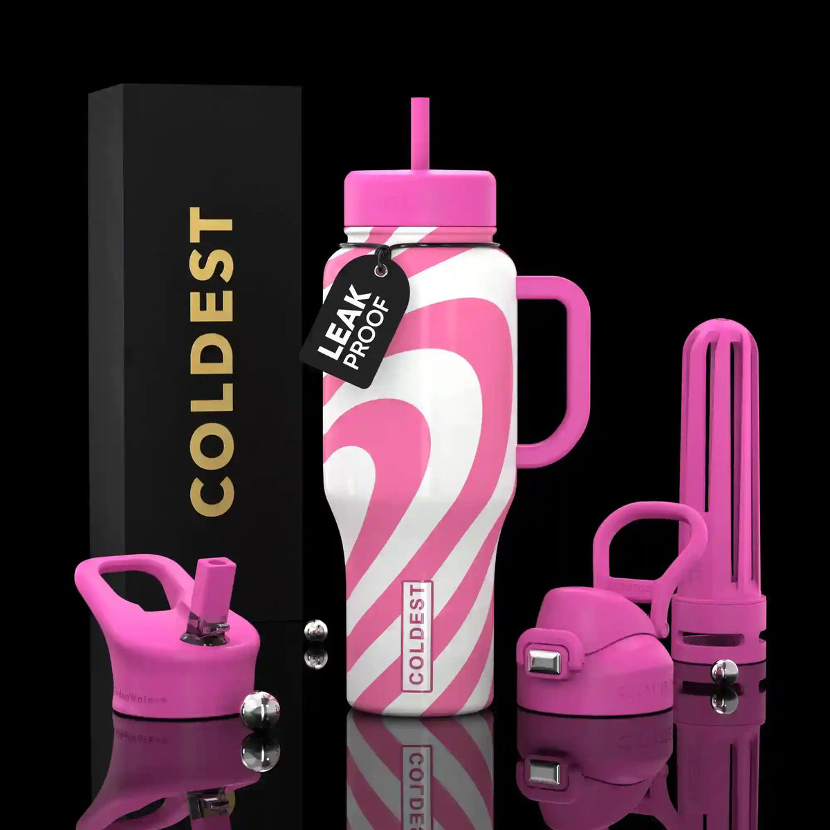COLDEST 36oz Limitless Ultra v8 water bottle – featured design product photo