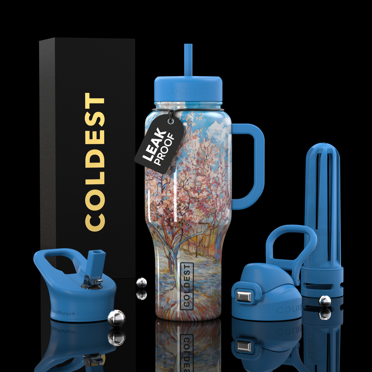 COLDEST 36oz Limitless Ultra v8 water bottle – featured design product photo