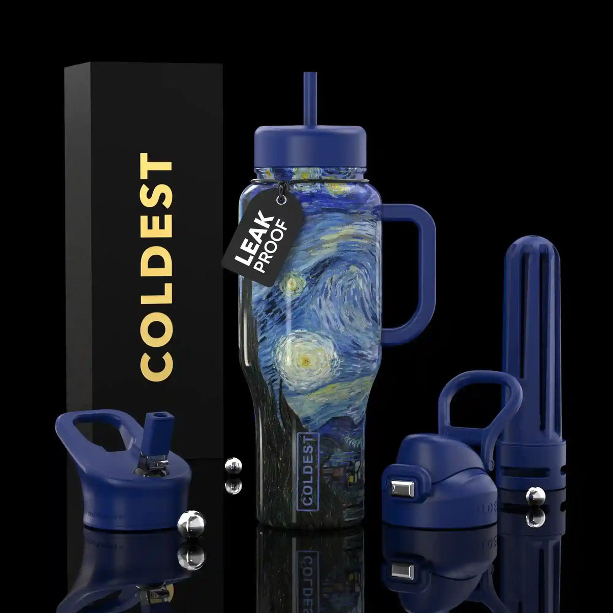 COLDEST 36oz Limitless Ultra v8 water bottle – featured design product photo