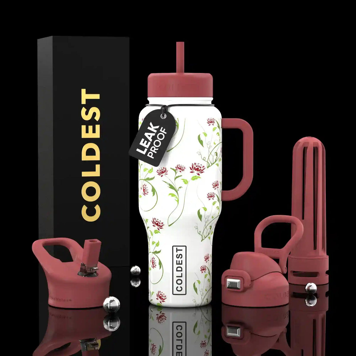 COLDEST 36oz Limitless Ultra v8 water bottle – featured design product photo