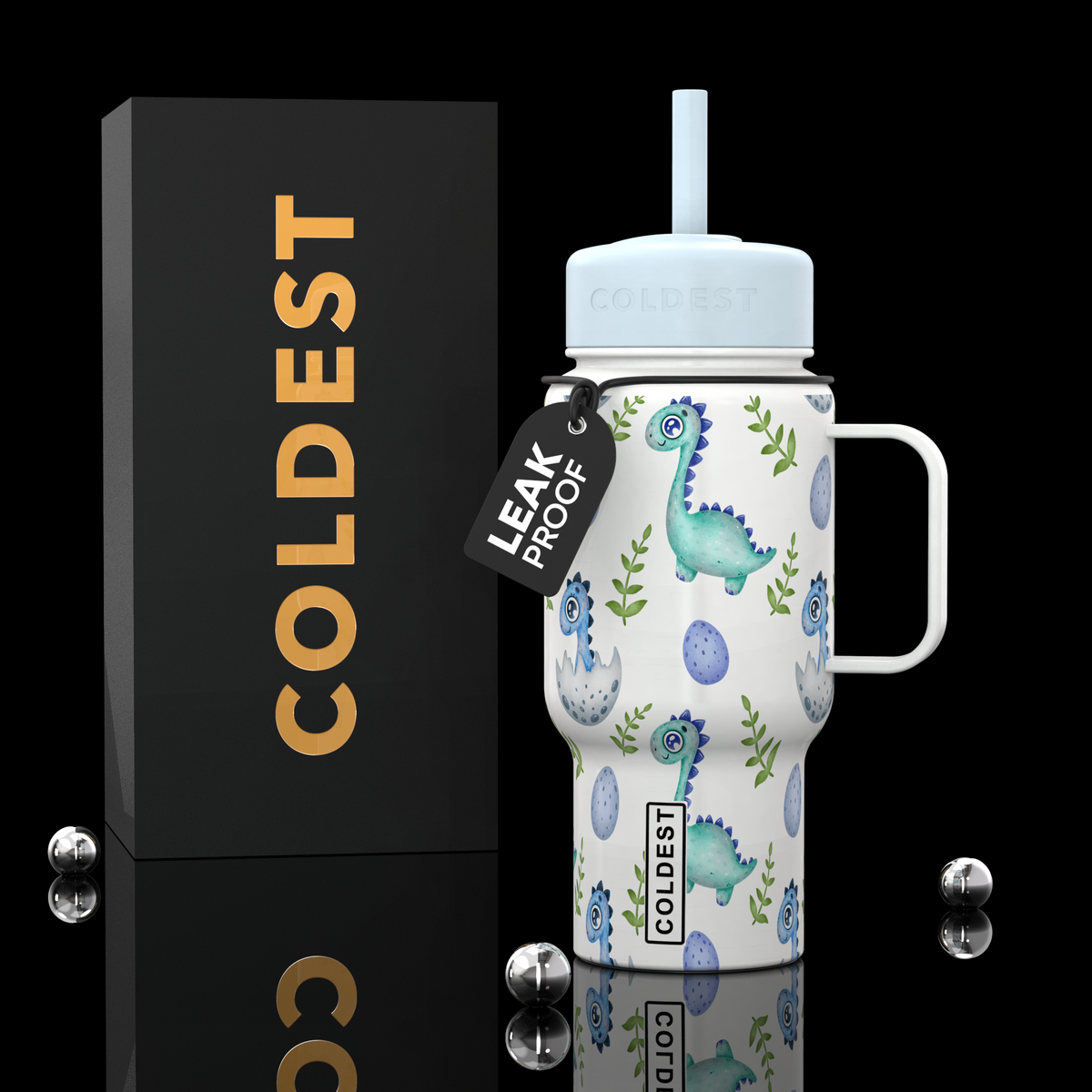 COLDEST 6.7oz mini water bottle – featured design product photo
