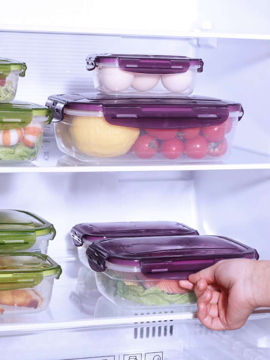 Purple PP rectangular food storage container – gallery photo 2