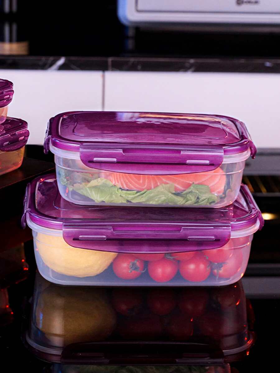 Purple PP rectangular food storage container – gallery photo 5