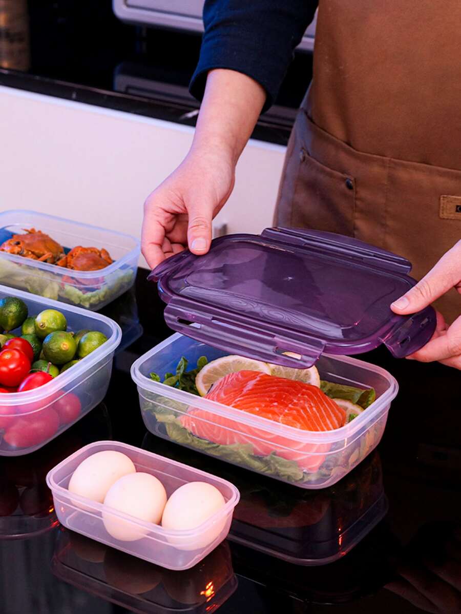 Purple PP rectangular food storage container – gallery photo 9