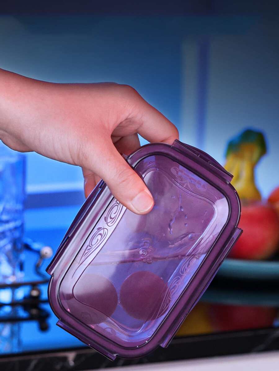 Purple PP rectangular food storage container – gallery photo 8