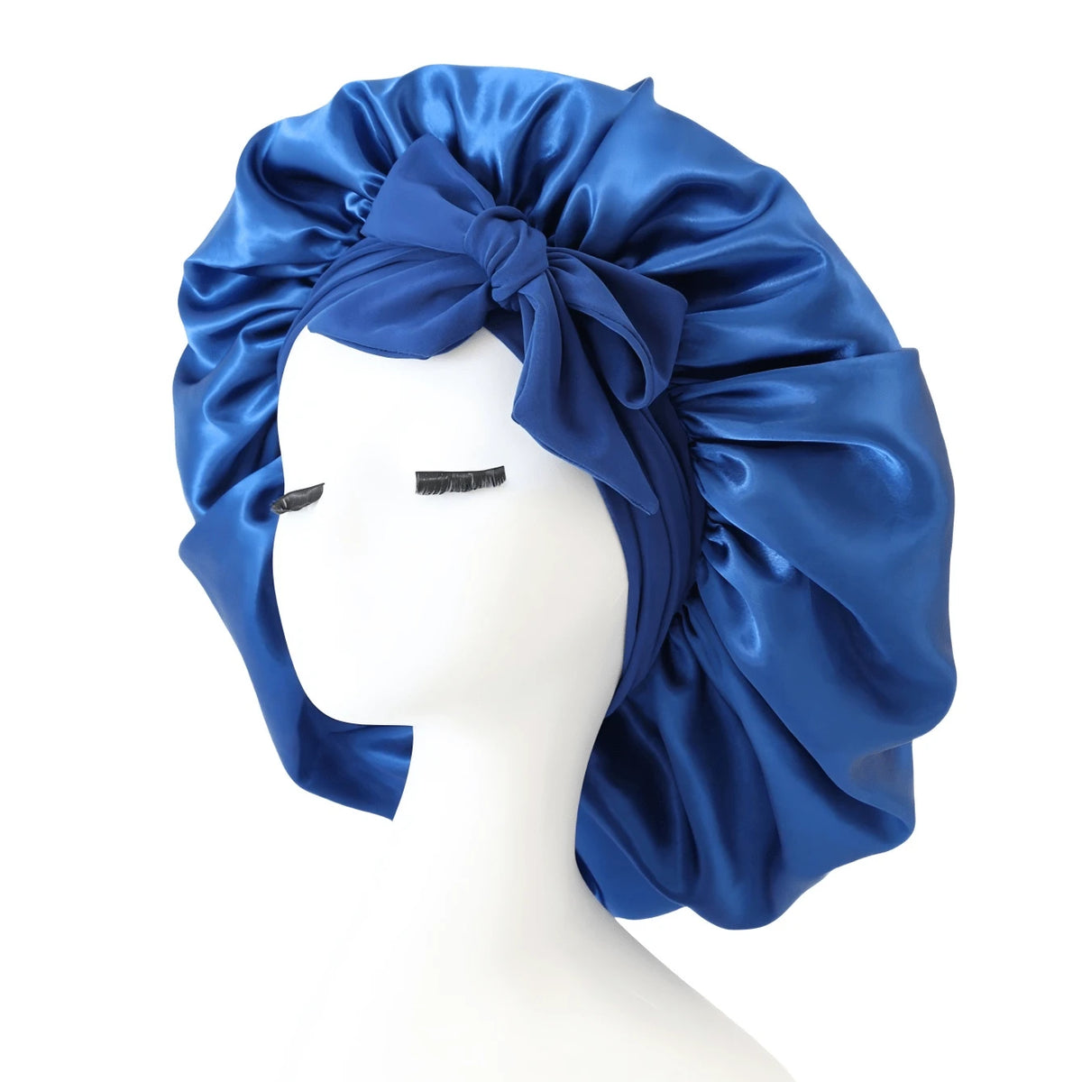 Adjustable Satin Sleep Bonnet with Bow Tie – product image 7