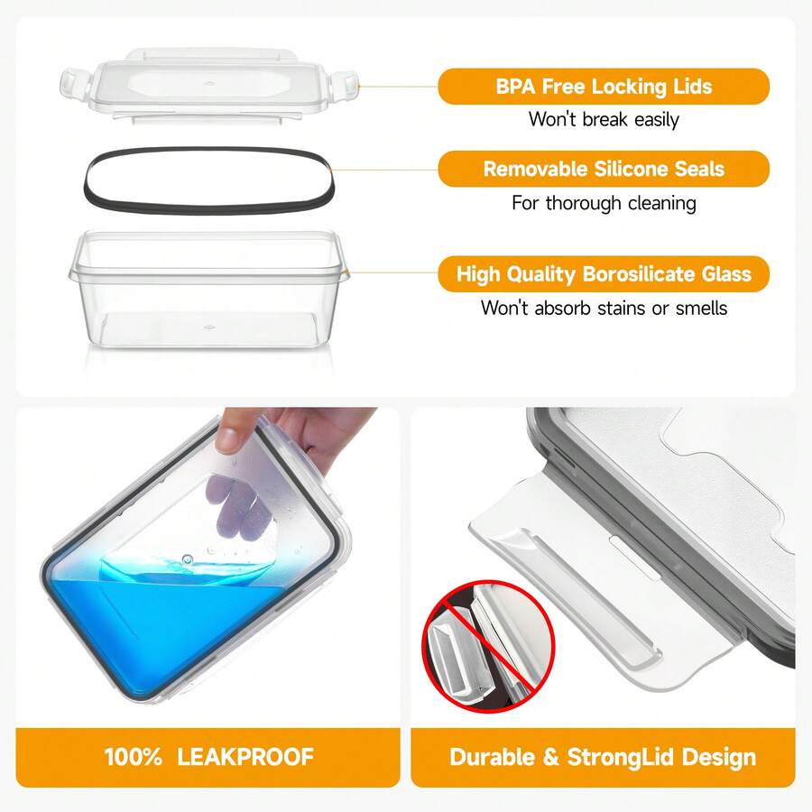 50-Piece Food Storage Container Set with Lids - product view 9