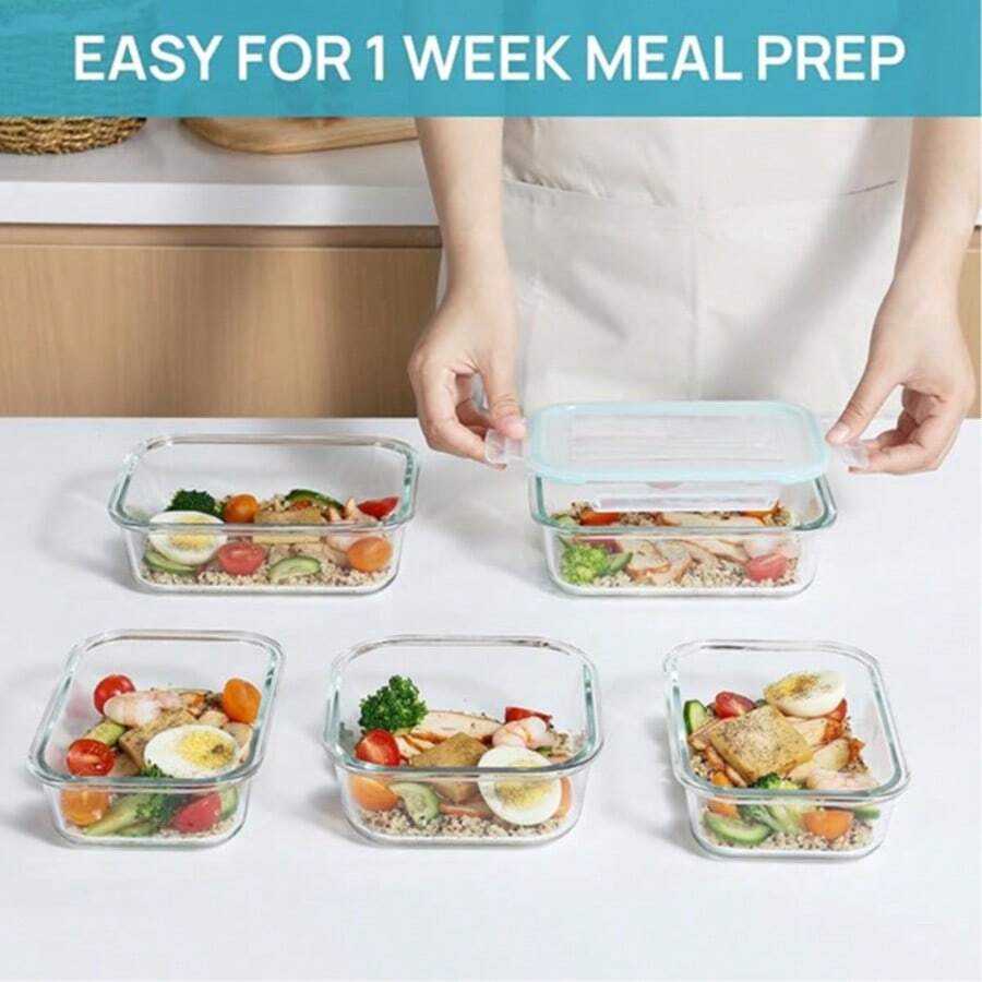 TUMATICLY 13-Piece Glass Food Storage Container Set – gallery image 4