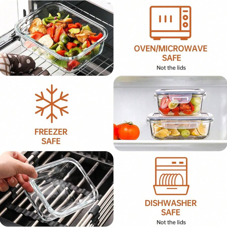 TUMATICLY 13-Piece Glass Food Storage Container Set – gallery image 19