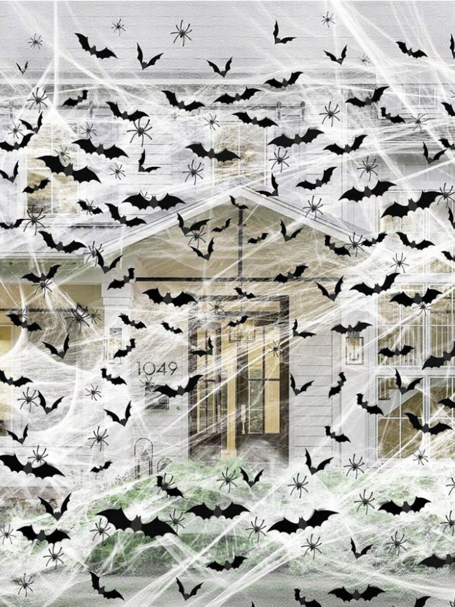 3D Halloween Bat Wall Stickers – 16 to 96 Pieces – product image 10