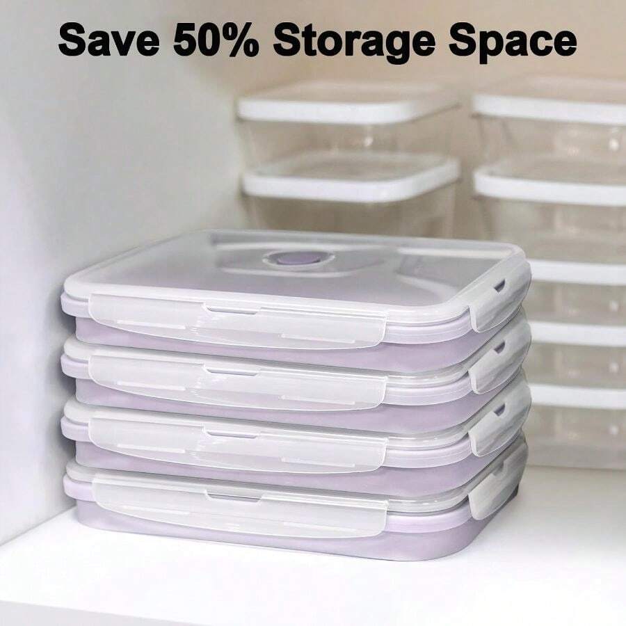 4-Pack Collapsible 27oz Silicone Food Containers – gallery image 3