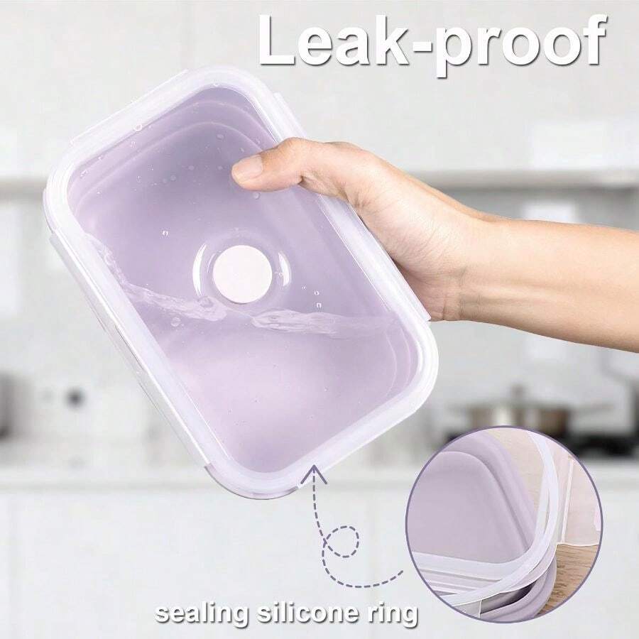 4-Pack Collapsible 27oz Silicone Food Containers – gallery image 6