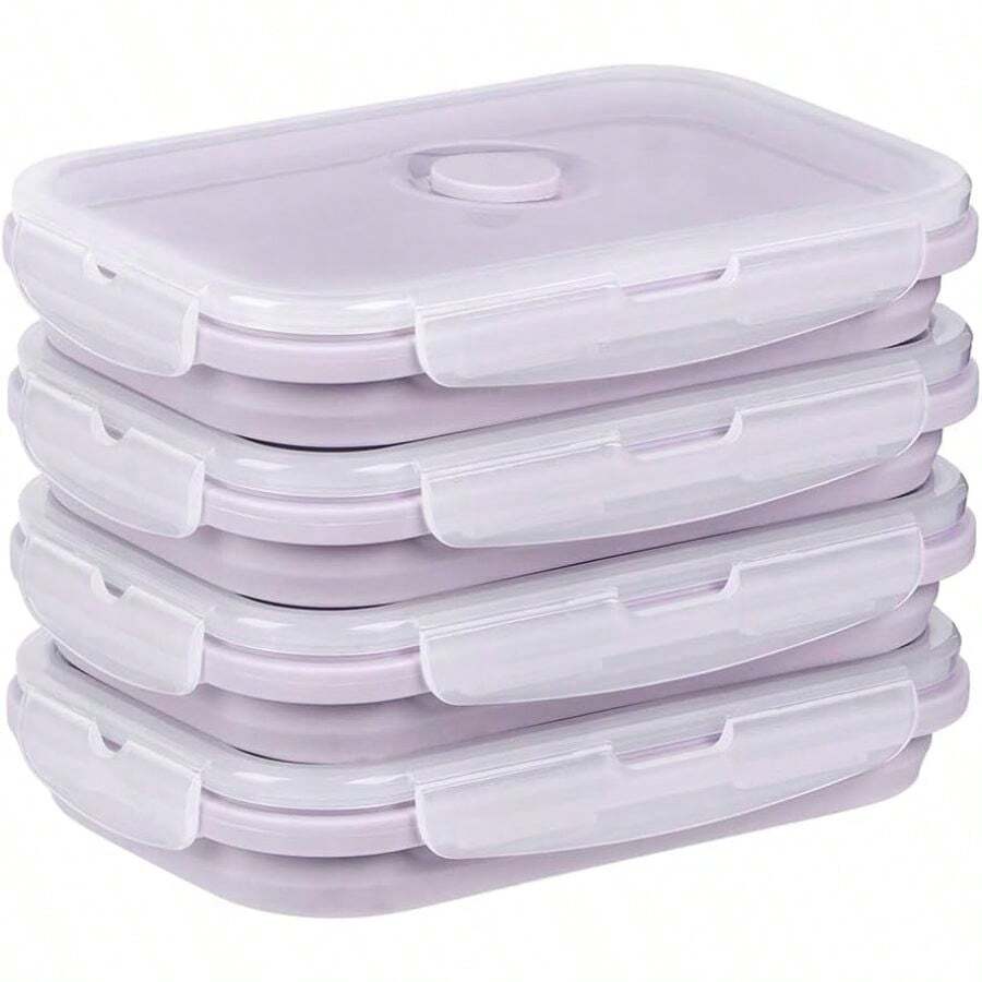4-Pack Collapsible 27oz Silicone Food Containers – gallery image 8