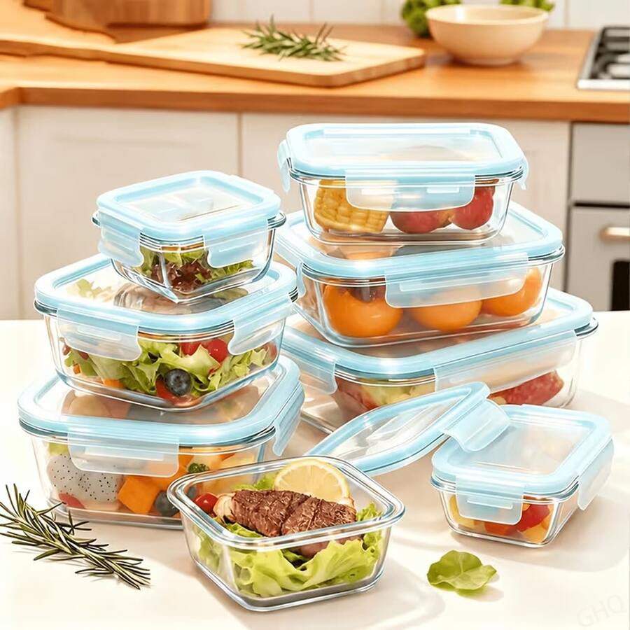 GHQ 24-Piece Glass Food Storage Set – 12 Containers & Lids – gallery image 13