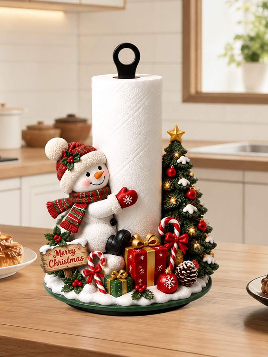 Flat Christmas Paper Towel Holder - product view 3