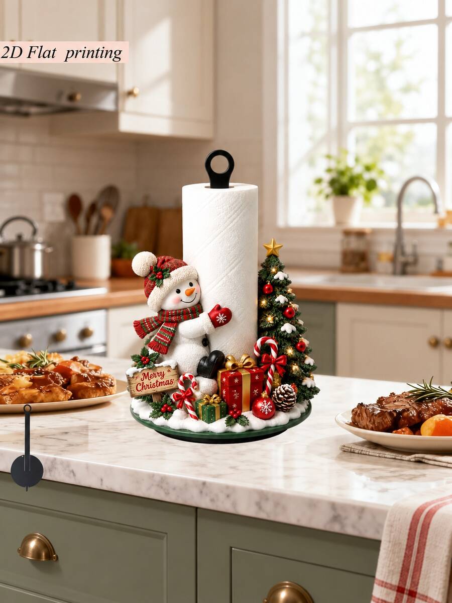 Flat Christmas Paper Towel Holder - product view 2