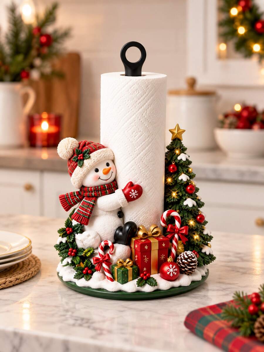 Flat Christmas Paper Towel Holder - product view 8