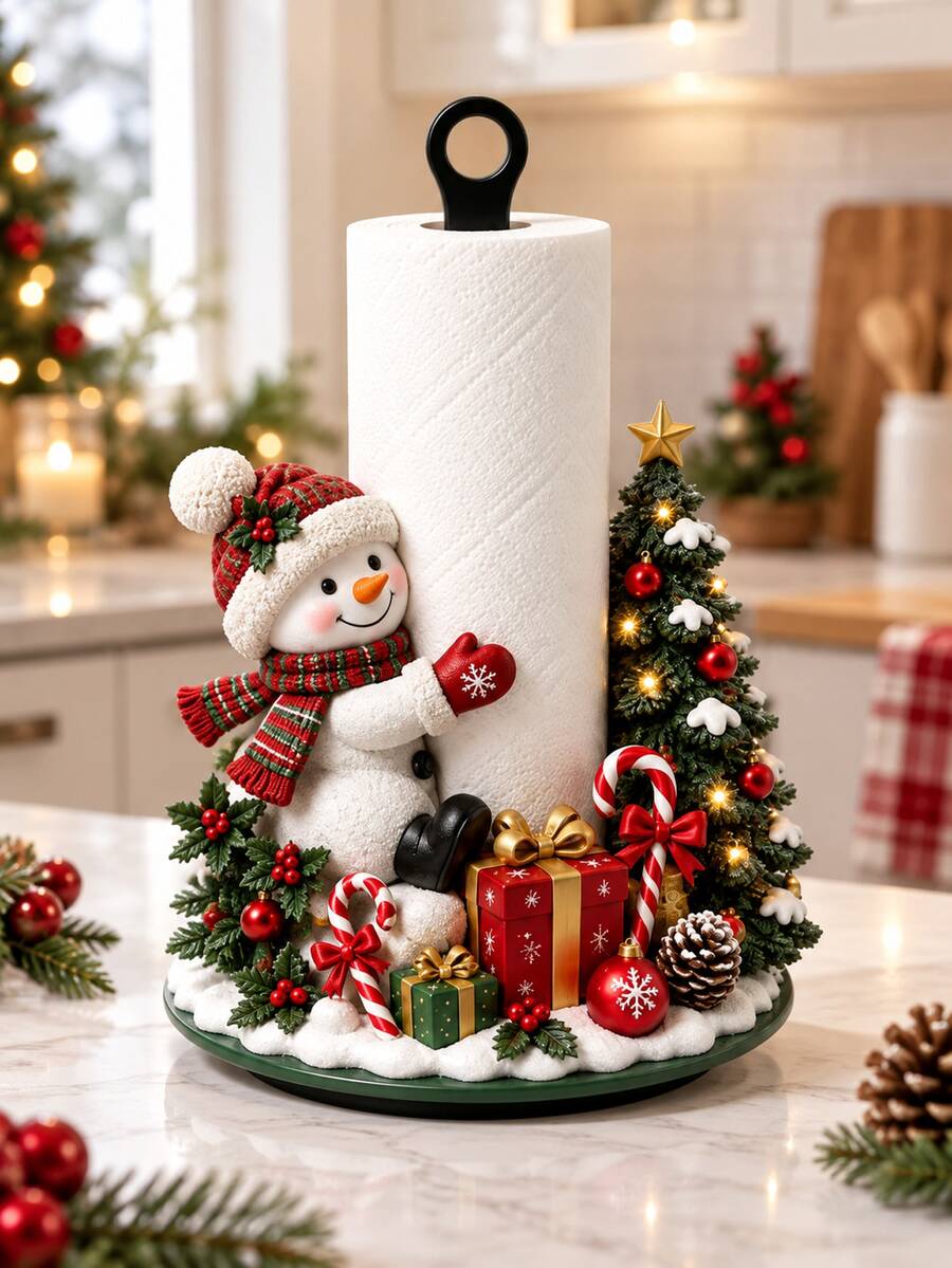 Flat Christmas Paper Towel Holder - product view 1