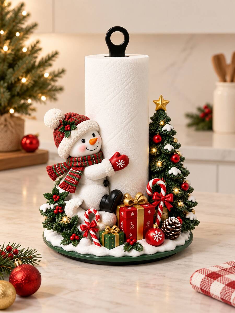 Flat Christmas Paper Towel Holder - product view 7