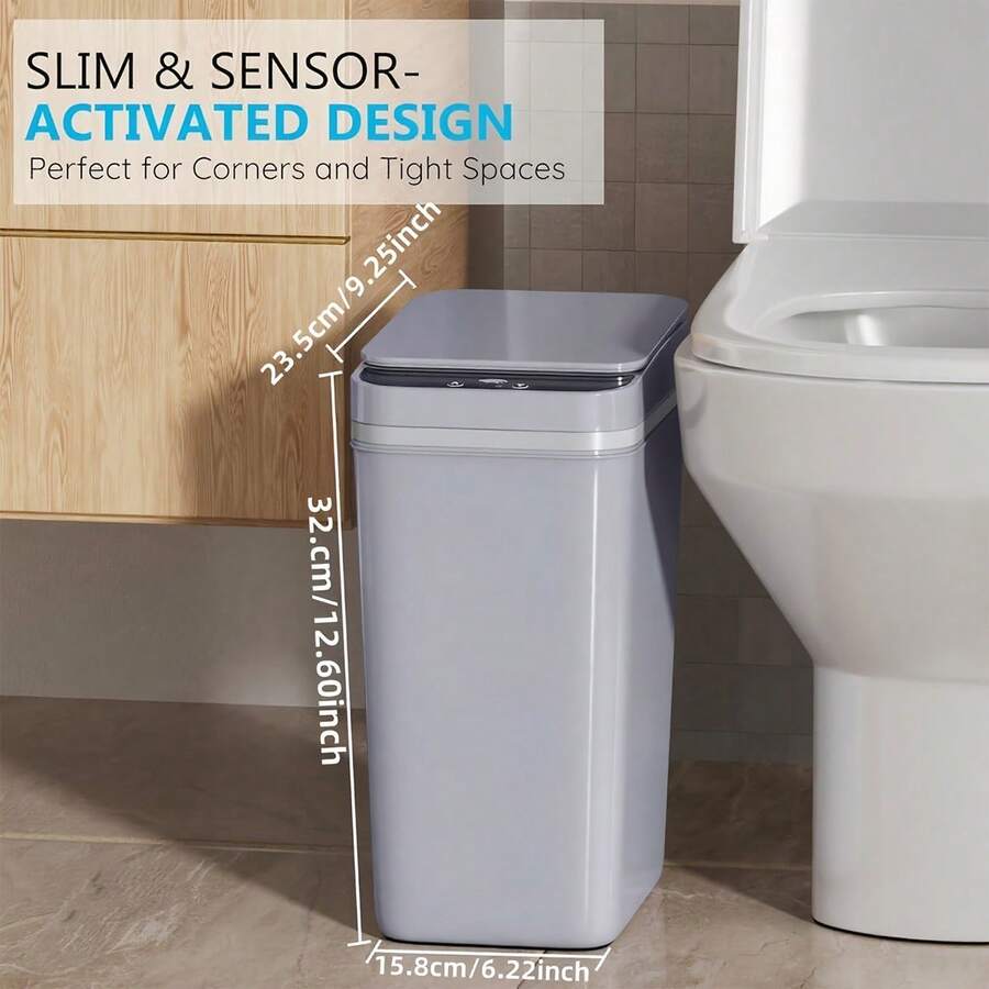 2.4-Gallon Touchless Motion Sensor Trash Can with Lid - product view 12