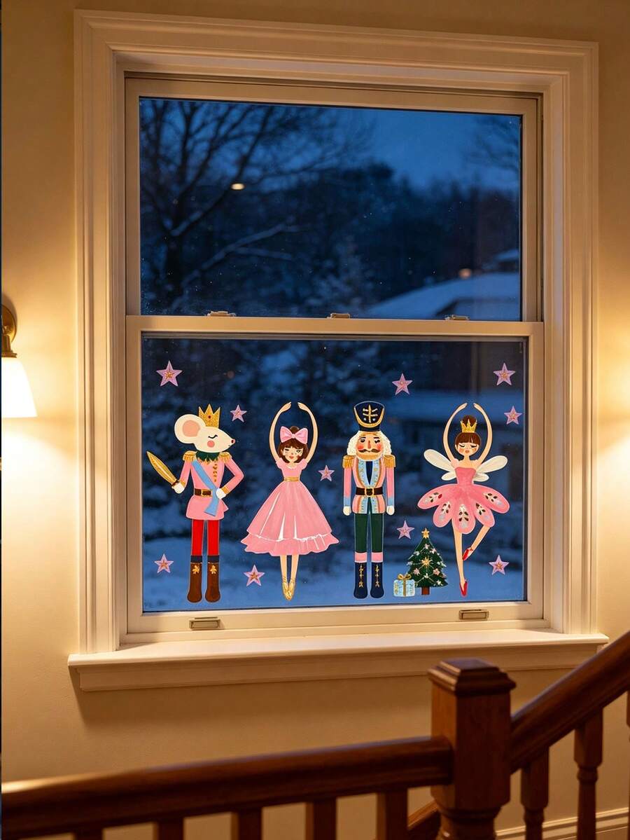 Christmas Nutcracker & Ballerina Window Clings - product view 8
