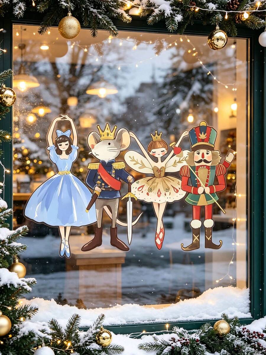 Christmas Nutcracker & Ballerina Window Clings - product view 61