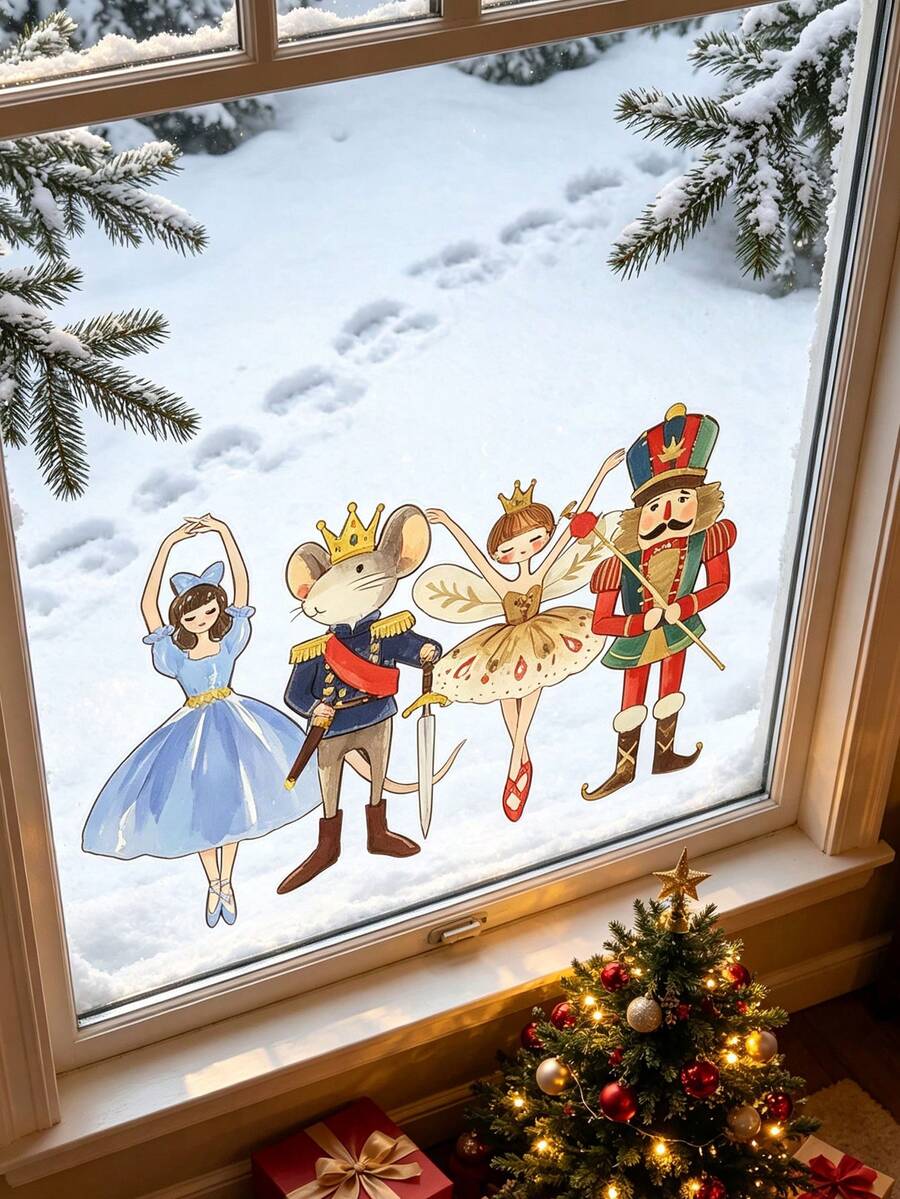 Christmas Nutcracker & Ballerina Window Clings - product view 60