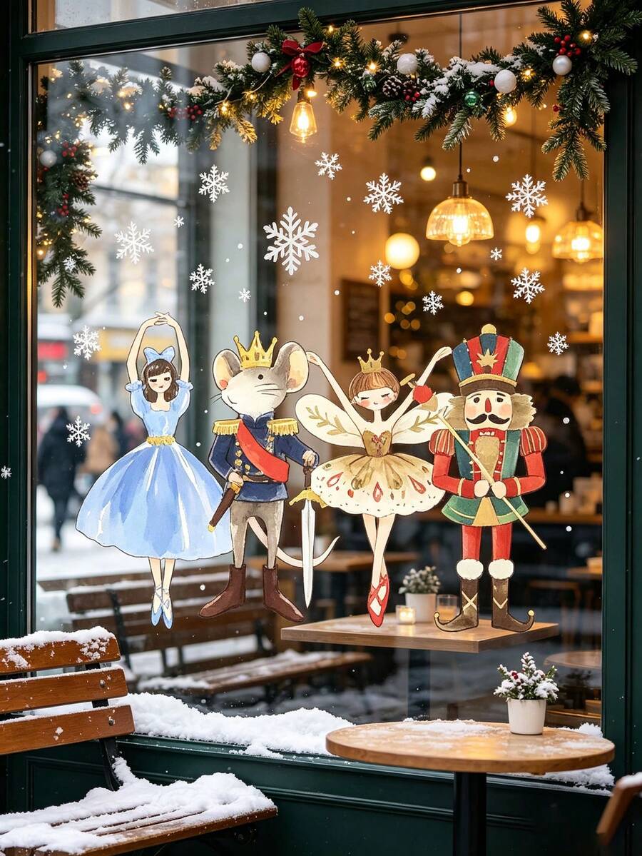 Christmas Nutcracker & Ballerina Window Clings - product view 54