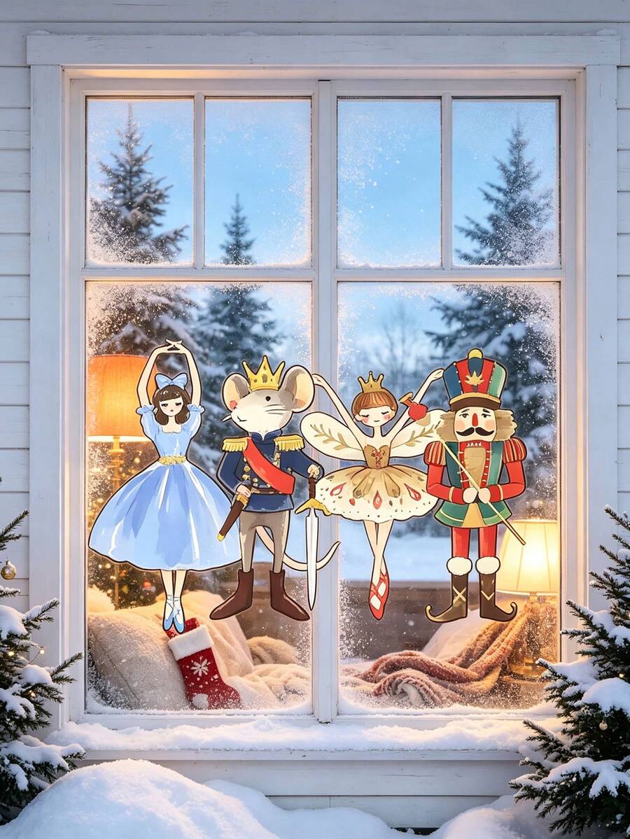 Christmas Nutcracker & Ballerina Window Clings - product view 57