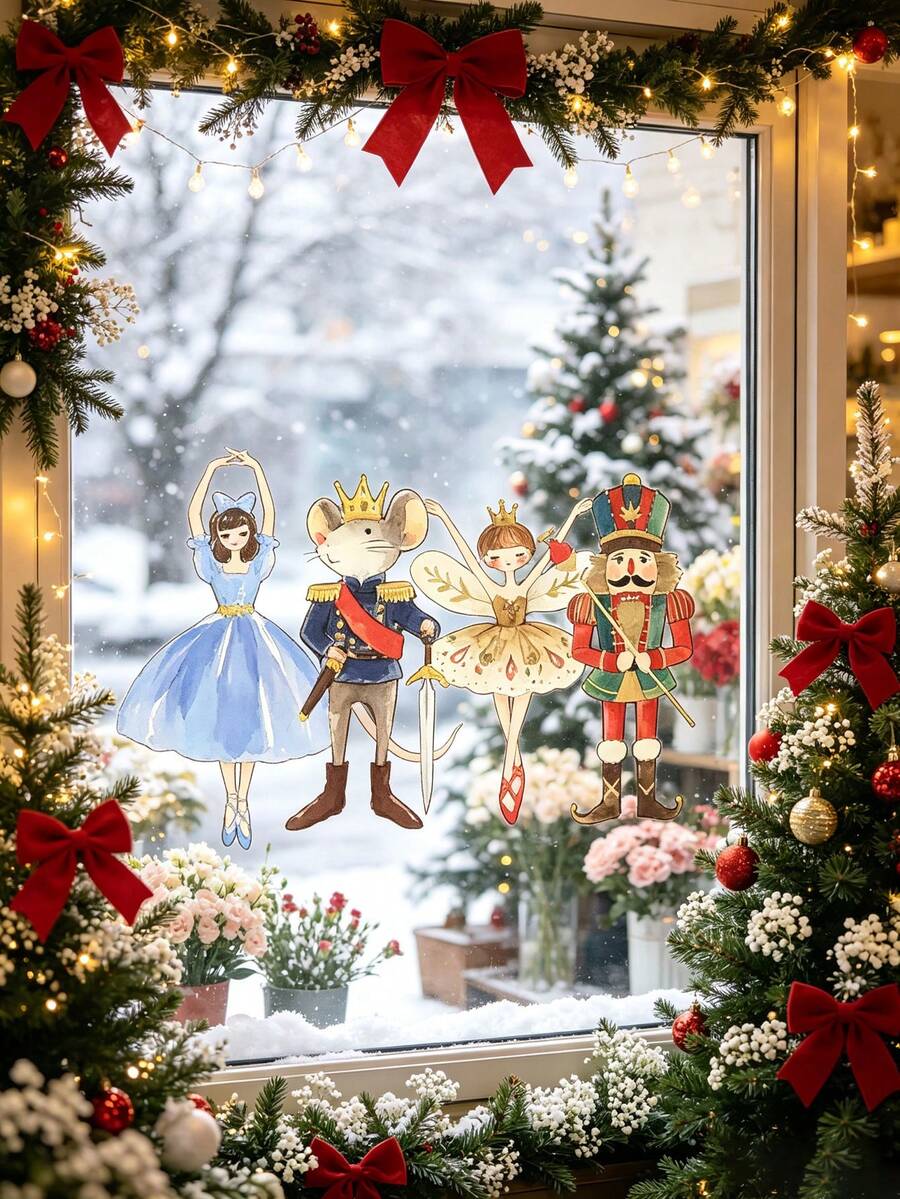 Christmas Nutcracker & Ballerina Window Clings - product view 58