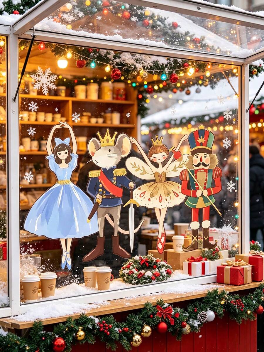 Christmas Nutcracker & Ballerina Window Clings - product view 56