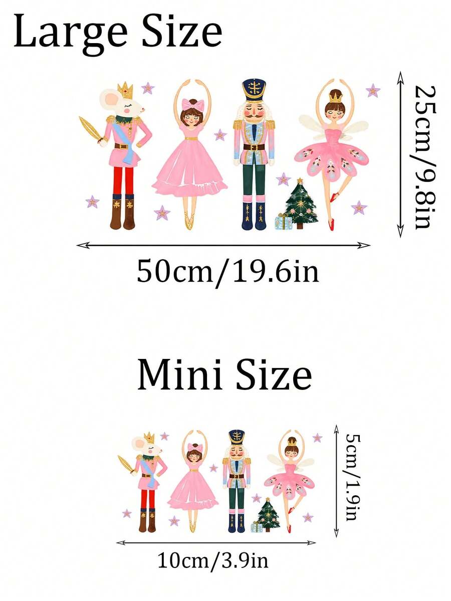 Christmas Nutcracker & Ballerina Window Clings - product view 9