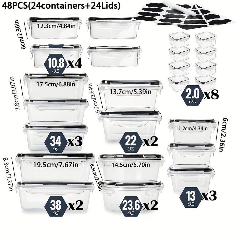 50-Piece Food Storage Container Set with Lids - product view 10