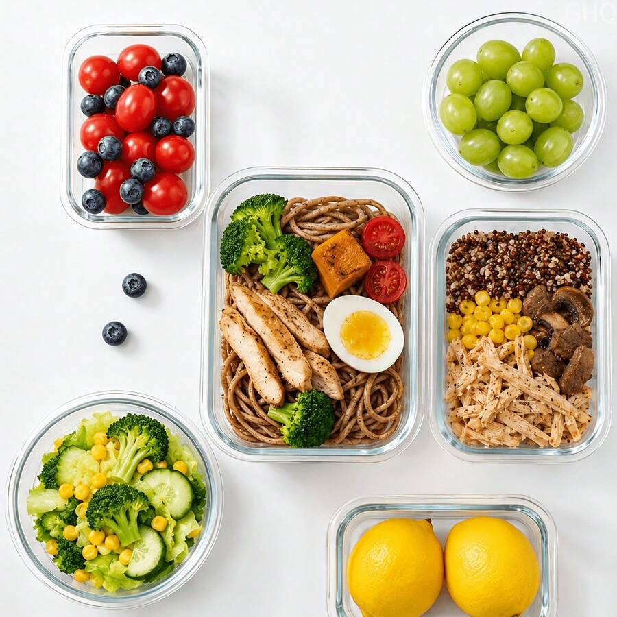 GHQ 24-Piece Glass Food Storage Set – 12 Containers & Lids – gallery image 29