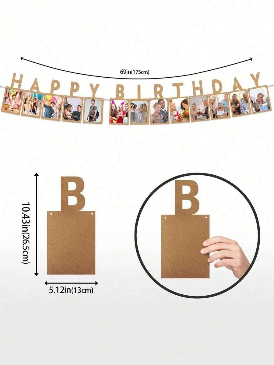 Gold Milestone Birthday Photo Banner – 18th to 50th – product image 2