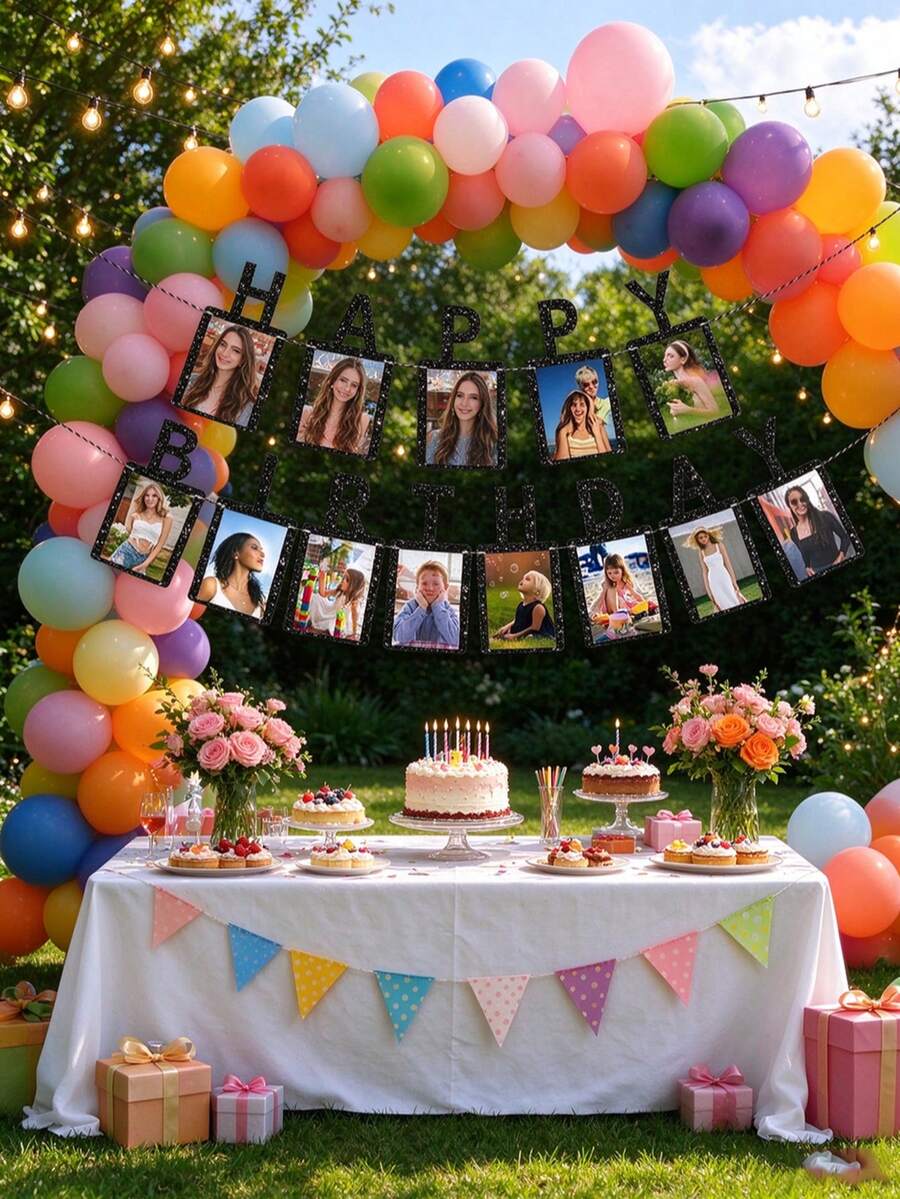 Gold Milestone Birthday Photo Banner – 18th to 50th – product image 6
