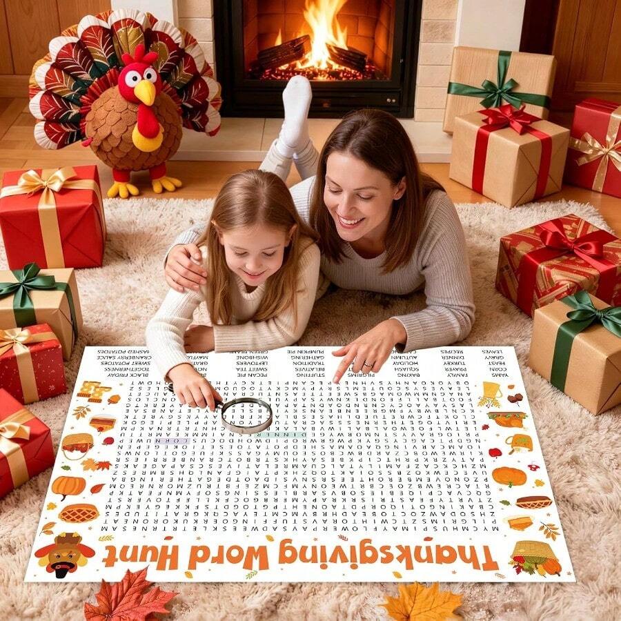 Thanksgiving Word Search Game Poster 24 x 36 Inches - product view 4
