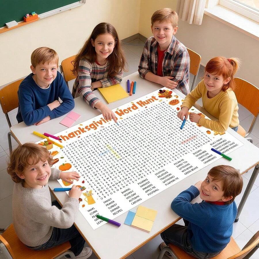 Thanksgiving Word Search Game Poster 24 x 36 Inches - product view 5