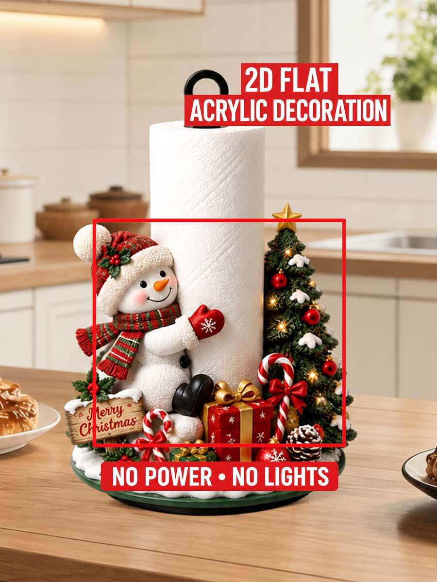 Flat Christmas Paper Towel Holder - product view 9
