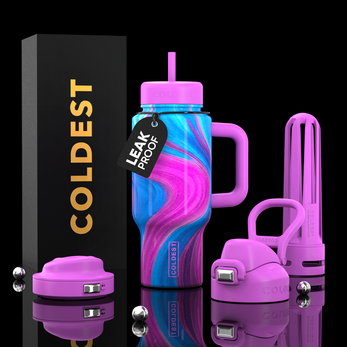COLDEST 24oz Limitless Ultra v8 water bottle – featured design product photo