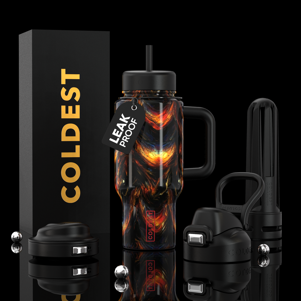 COLDEST 24oz Limitless Ultra v8 water bottle – featured design product photo