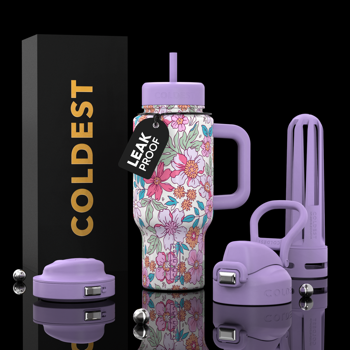 COLDEST 24oz Limitless Ultra v8 water bottle – featured design product photo