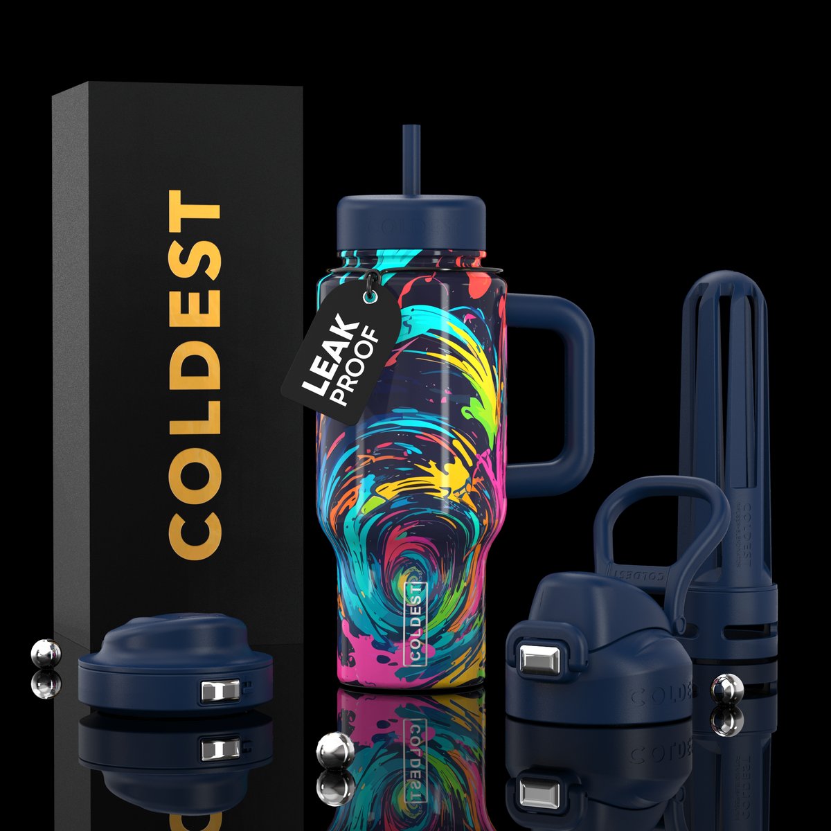 COLDEST 24oz Limitless Ultra v8 water bottle – featured design product photo