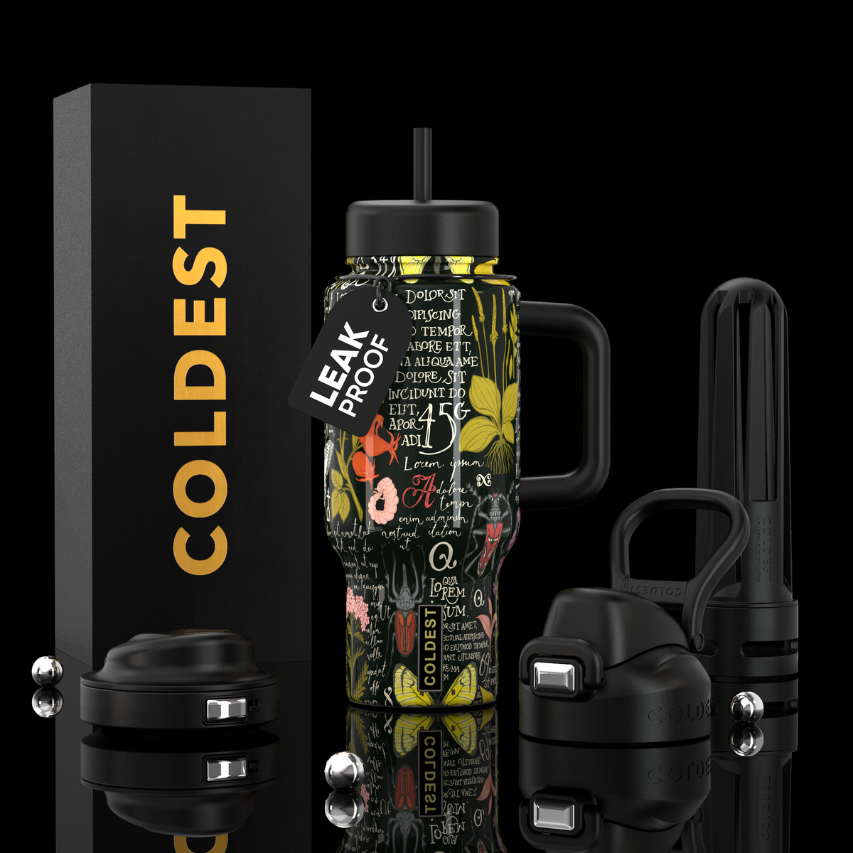 COLDEST 24oz Limitless Ultra v8 water bottle – featured design product photo
